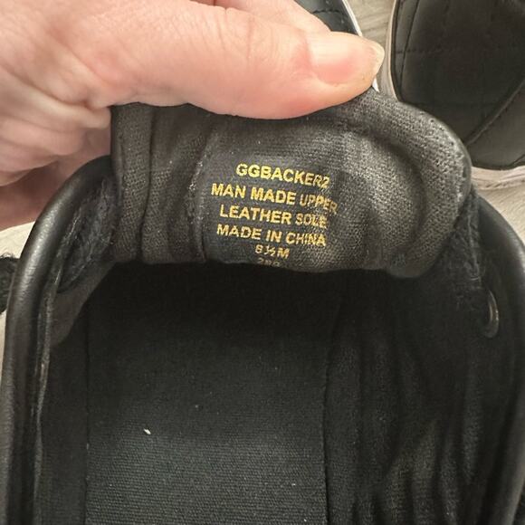 G by Guess Womens Quilted Leather Sneakers Size 8 1/2 Black Lace Up - Picture 2 of 7